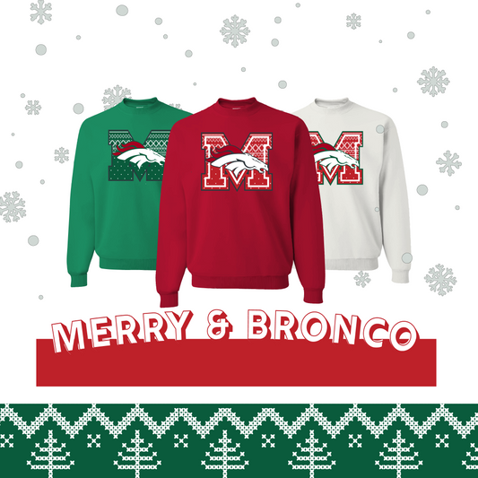Broncos - Holiday Bronco Crew Fleece