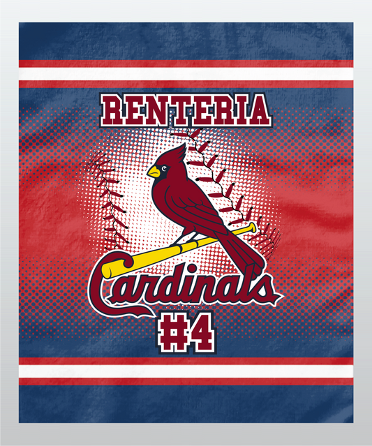 OK Cardinals Baseball - Custom Team Blanket