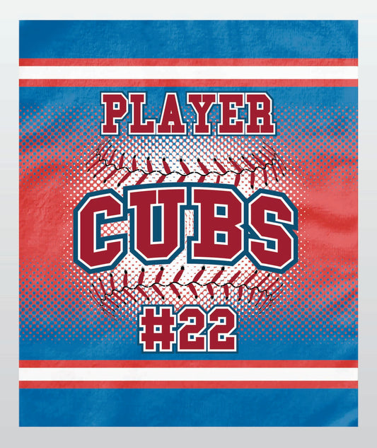 Cubs Baseball - Custom Team Blanket